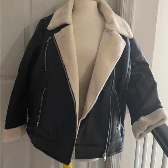 Topshop Jackets & Blazers - Topshop new with tags faux shearling biker jacket